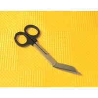 EMI Colorband Scissor: Bandage Scissors, Stainless Steel, Angled, Plastic, 5 1/2 in Overall Lg (MPN 310 BLACK)