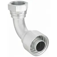 AEROQUIP Hydraulic Crimp Fitting: Steel x Steel, 90° Elbow, -24 For Hose Dash Size, JIC x Crimp (MPN 1AA24FJB24)