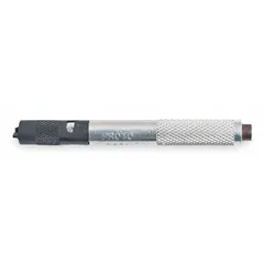 Single-ended screw starter with an 8 mm slotted tip and knurled handle for manual screw starting. Suitable for precision assembly work where controlled torque is required. Not tether capable.