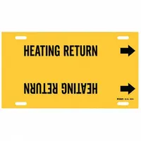 Pipe Marker: Heating Return, Yellow, Black, Fits 8 to 9 7/8 in Pipe O.D., 1 Pipe Markers (MPN 4070-G)