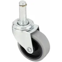 APPROVED VENDOR Stem Caster: Swivel, No Brake, 2 in Wheel Dia., 7/8 in Wheel Wd, Rubber, Plastic