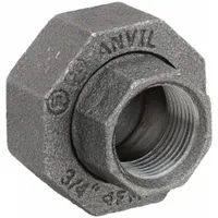 Metal Pipe Straight: 3/4 in x 1/2 in, Threaded x Threaded, Class 150, 300 psi @ 150° F, Union (MPN 0312822112)
