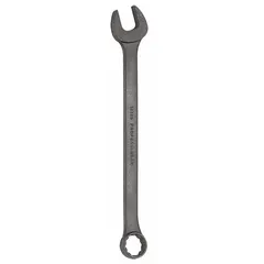 Alloy steel wrench with black oxide finish. 8 mm head size, 5 3/8 in overall length, offset design. Used for tightening or loosening fasteners in maintenance and repair applications.