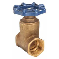 Bronze general purpose gate valve with non-rising stem, 1-inch FNPT x FNPT connections, and wheel operator. Features a cast brass wedge and bronze bonnet. Rated for 200 psi CWP. Suitable for on/off flow control in water, oil, and gas systems.