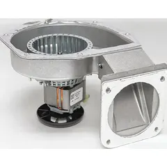 This YORK draft inducer assembly operates at 115V AC and is designed for use in York-brand furnaces. It creates airflow through the heat exchanger during startup and operation, ensuring proper combustion and safe exhaust venting in residential and light commercial heating systems.
