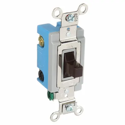 HUBBELL Wall Switch: Toggle Switch, Single Pole/Double Throw, Momentary, Brown - Toggle Wall Switches