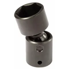 This 1/2" drive SAE flex impact socket has a 1 in socket size with a 6-point standard design. The black oxide finish provides corrosion resistance. It is not tether capable. Commonly used with impact tools for accessing fasteners in confined or angled spaces.