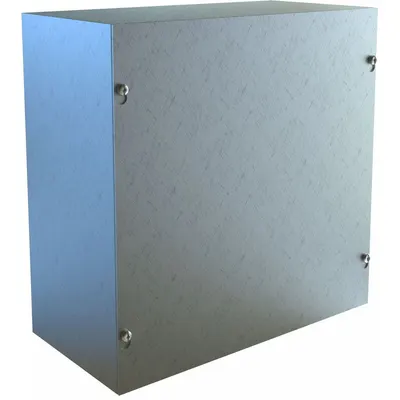 HAMMOND Junction Box: Galvanized Steel, 36 in x 36 in x 8 in, NEMA 1, Solid Cover - Steel Indoor Enclosures with Screw-On Covers