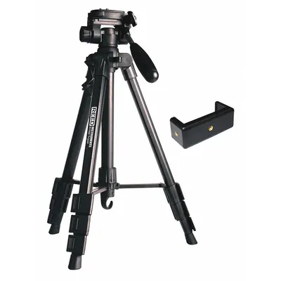 REED INSTRUMENTS Tripod: Folding, 1 11/16 ft – 4 11/16 ft, Flat Head - Laser Level Tripods