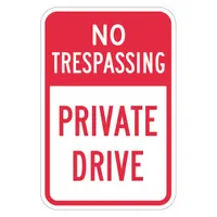 Reflective No Trespassing Sign: Aluminum, Mounting Holes Sign Mounting, Diamond Grade (MPN T1-3125-DG_12x18)