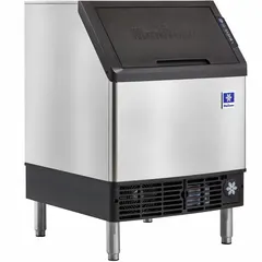 Undercounter ice machine producing 330 lb of dice ice per day. Water-cooled condenser. Dimensions: 38 1/2 in height, 30 in width, 28 1/2 in depth. Includes 6 in adjustable legs. Suitable for commercial kitchens, bars, and restaurants requiring a compact undercounter unit.