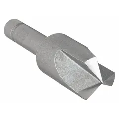 This 120° countersink features three flutes for smooth cutting and is made from cobalt for heat resistance. It is designed for creating conical recesses in metal or plastic to accommodate flathead screws or for deburring holes. Suitable for use in machining, tool and die, and maintenance applications on ferrous and non-ferrous materials.