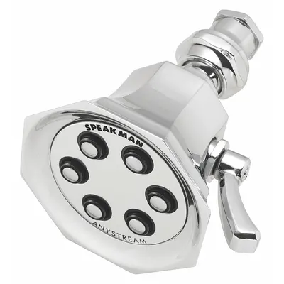 SPEAKMAN Fixed Showerhead: Vintage S-2255, 1.75 gpm Fixed Showerhead Flow Rate, Brass - Multi-Pattern Fixed Showerheads