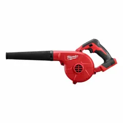 Battery-powered handheld blower with three selectable speed settings. Delivers up to 100 cfm air flow and 160 mph air speed for clearing leaves, grass clippings, and light debris from driveways, sidewalks, and worksites.