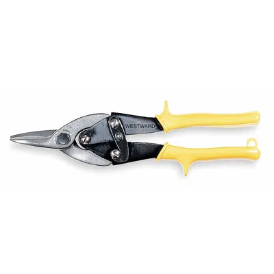 WESTWARD Metal Cutting Snip: Straight, 9 3/4 in Overall Lg, 1 1/4 in Cutting Lg - General Purpose Metal Snips