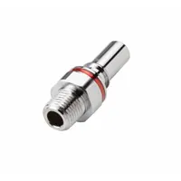 Quick Connection Coupling: Straight, 1/4 in Pipe Size, Warm Red, Quick Disconnect/Threaded, Brass (MPN LQ4D24004RED)