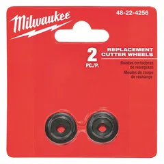 Replacement wheel for pipe and tubing cutters. Designed for cutting copper tubing. Includes two blades per pack. Compatible with No. 366X75/366Y46 cutters.