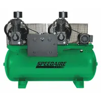 SPEEDAIRE Electric Air Compressor: 7.5 hp, 2 Stage, Horizontal, 120 gal, 50.2 cfm, 175 psi