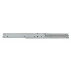 Side-mounted friction drawer slide with 3/4 extension. Closed length of 16 inches, travel length of 11-3/4 inches. Suitable for use in cabinets, tool chests, and equipment enclosures where manual sliding operation is required.