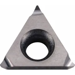 This triangle (T) indexable turning insert is made of PVD carbide, suitable for precision turning, facing, and profiling operations on CNC lathes. It is used in general machining of steels and stainless steels for medium to finishing cuts.