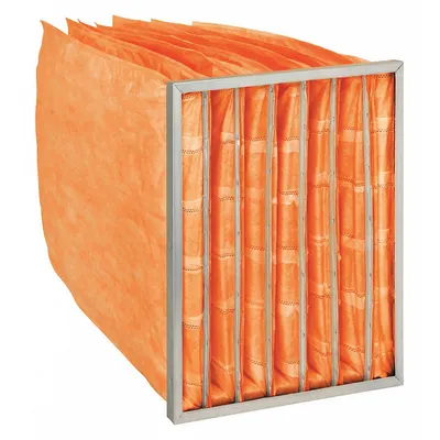 OEM Pocket Air Filter: 24 in x 20 in x 29 in, MERV 11, Orange, Fiberglass - MERV 11 Pocket Air Filters