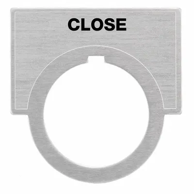 SIEMENS Legend Plate: 30 mm Panel Mounting Size, Half-Round - Push-Button Rings & Plates