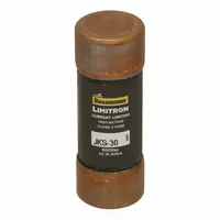 BUSSMANN Fuse: JKS Series, Class J, Cylindrical Body, Fast-Acting, 30 A, 600 V AC, Non-Indicating (MPN JKS-30)