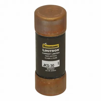 BUSSMANN Fuse: JKS Series, Class J, Cylindrical Body, Fast-Acting, 30 A, 600 V AC - Fast-Acting Cylindrical Fuses