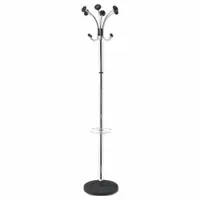 ALBA Coat Tree: 12 Hooks, 70 1/2 in Overall Ht, 16 in Overall Wd, 16 in Overall Dp, Plastic/Steel (MPN ABAPMCLAS)