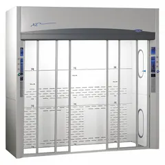 This high performance ducted fume hood from LABCONCO has an overall width of 192 inches and depth of 43 3/4 inches. It features a horizontal sliding sash and by-pass airflow design. Blower, base/stand, and work surface are not included and must be sourced separately. Suitable for containing hazardous fumes, vapors, and particulates in laboratory settings.