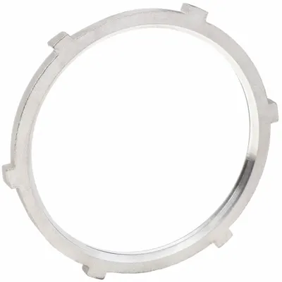CALBRITE LockNut for Threaded RMC/IMC: 4 in Trade Size, 316 Stainless Steel, Polished - Locknuts for Threaded Conduit (RMC/IMC)