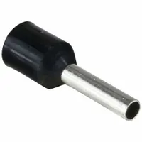 APPROVED VENDOR Wire Ferrule: 16 AWG Max Wire Size, Holds 1 Wire, Black, Nylon, 0.08 in Ferrule Dia