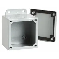 HOFFMAN Enclosure: Steel, 6 in x 4 in x 3 in, NEMA 12/13, Solid Cover, Screw On (MPN A604SC)