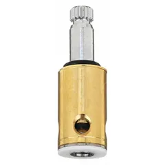 This brass compression faucet cartridge stem is designed for cold water use. It is a direct replacement part for Kohler AB1953 Series faucets. The stem is made of brass and includes one stem. Typical applications include kitchen and bathroom faucets requiring a compression-type cold water stem.