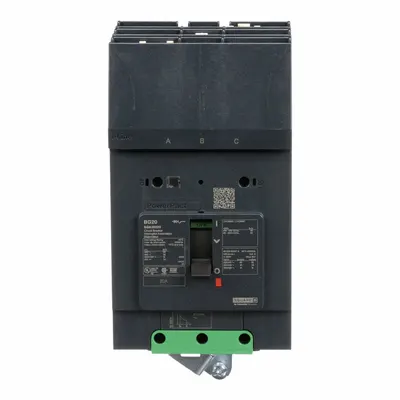SQUARE D Molded Case Circuit Breaker: 20 A Amps, 100kA at 240V AC, Fixed, ABC, 3 Poles - B-Frame Square D Molded Case Circuit Breakers