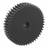 Spur Gear: Module m 1.5, 48 Teeth, 12 mm Bore Dia, Black Oxide Coated Carbon Steel, Plain Bore (MPN SS1.5-48)