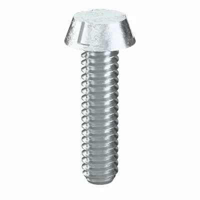 TAMPER PRUF SCREW Tamper Resistant Screw: 1/4"-20 Thread Size, 1 in Lg, Steel, Zinc-Plated - Round Head Conical Tamper-Resistant Machine Screws