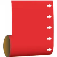 Pipe Marker: Red, White, Fits 2 in and Smaller Pipe O.D., 30 Pipe Markers, With (MPN 41599)