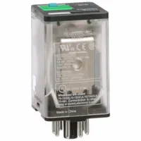 SCHNEIDER General Purpose Relay: Socket Mounted, 10 A Current Rating, 12V DC, DPDT, 8 Pins/Terminals (MPN 750XBXRM4L-12D)