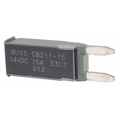 BUSSMANN CB211-15 Type I Footprint Automotive Circuit Breaker - Plug-In Mount Automotive Circuit Breakers
