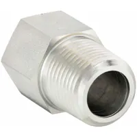 PARKER Metal Pipe Straight: Straight, Steel, 3/8 in x 1/4 in, 6,000 psi (MPN 3/8X1/4FHG4S)