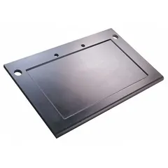Epoxy work surface for fume hoods, 4 ft long and 1 1/4 in thick, with a large radius to aerodynamically direct airflow. Includes a right-side cup sink cut-out. Designed for use with Protector XStream Laboratory Hoods.