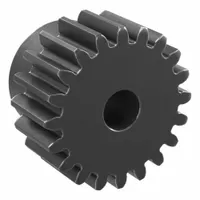 Spur Gear: Module m 1.5, 20 Teeth, 8 mm Bore Dia, Black Oxide Coated Carbon Steel, Plain Bore (MPN SS1.5-20)
