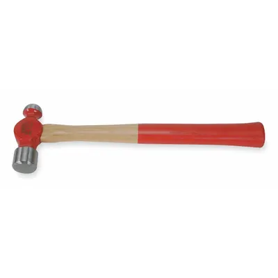 PROTO Hammer: Wood, Steel, 32 oz Head Wt, 1 1/2 in Face Dia, 16 in Overall Lg - Standard Ball-Peen Hammers