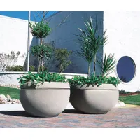 Planter Bollard: Circle, Beige, 35 in Overall Ht, Round Shape, Beige (MPN TF4229W22)