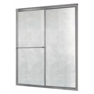 FOREMOST Shower Door: 56 in Min. Door Wd, 60 in Max. Door Wd, 70 in Overall Ht - Double-Sliding Shower Doors