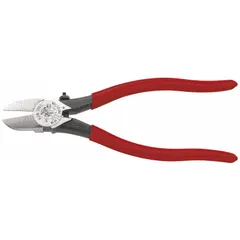 Straight, narrow jaw flush-cut diagonal-cutting pliers with 1 in jaw length and width, 7 3/4 in overall length. Designed for precision trimming of wires and small components in confined spaces.