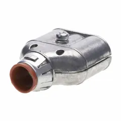 Straight connector for terminating metal-clad cable and flexible conduit in junction boxes and enclosures. Die cast zinc construction with gray finish. Snap-in, insulated type with set screw clamp and two screws. Trade size 2 in. UL 514B listed.
