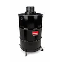 This SHOP-VAC drum-top vacuum is designed for wet and dry debris collection in industrial environments. It features a 55-gallon steel tank, a 1 1/2-inch hose diameter, and a plastic bag/cartridge. Not HEPA rated, it carries cULus certification for standard-duty use