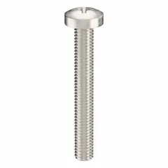 Pan head machine screws with M6x1.00 thread, 45 mm length, made from 316 stainless steel with a plain finish. Phillips drive size #3. Supplied as a 5-pack. Suitable for general fastening applications requiring corrosion resistance.